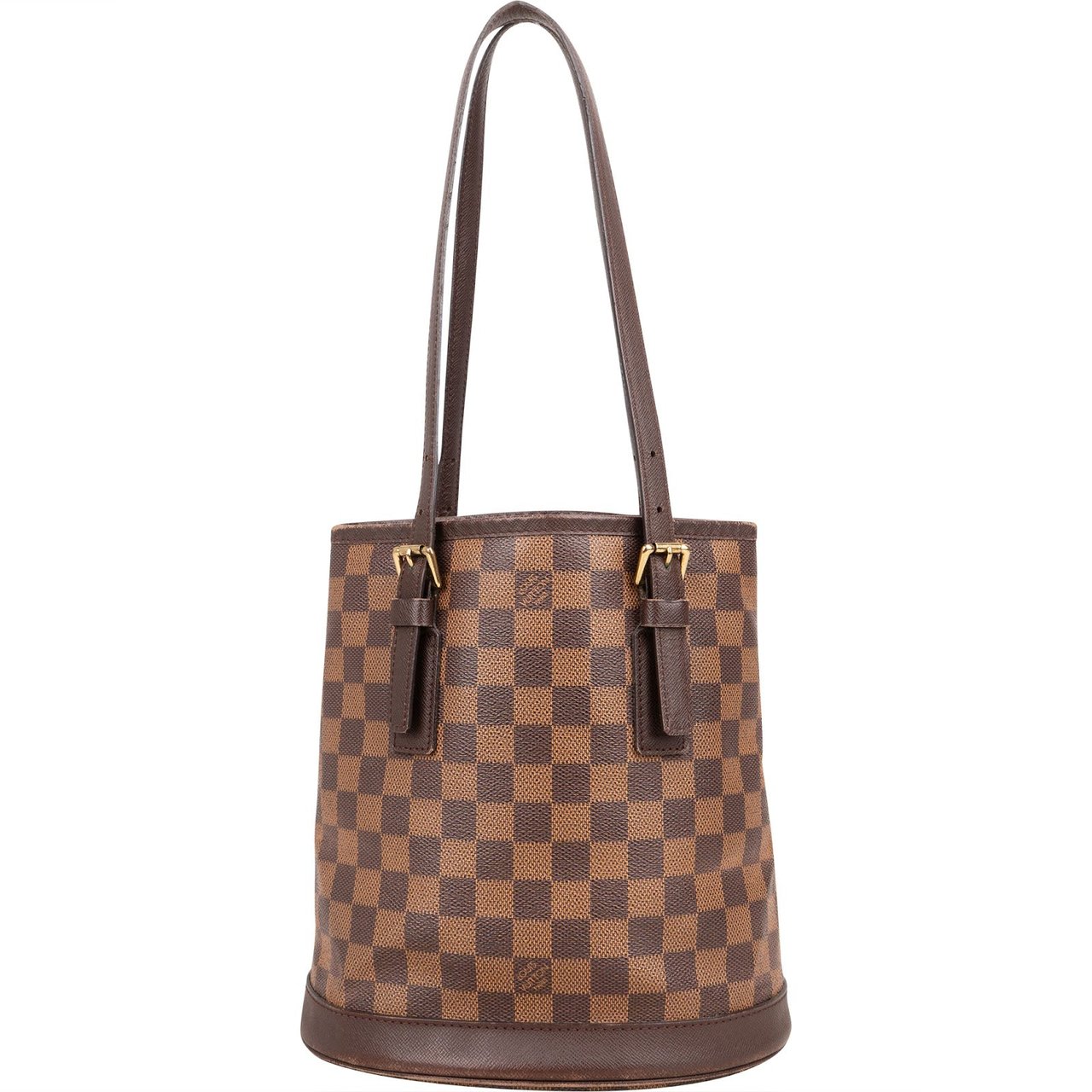 Louis Vuitton Monogram Damier Ebene Bucket PM Shoulder Bag Bruin