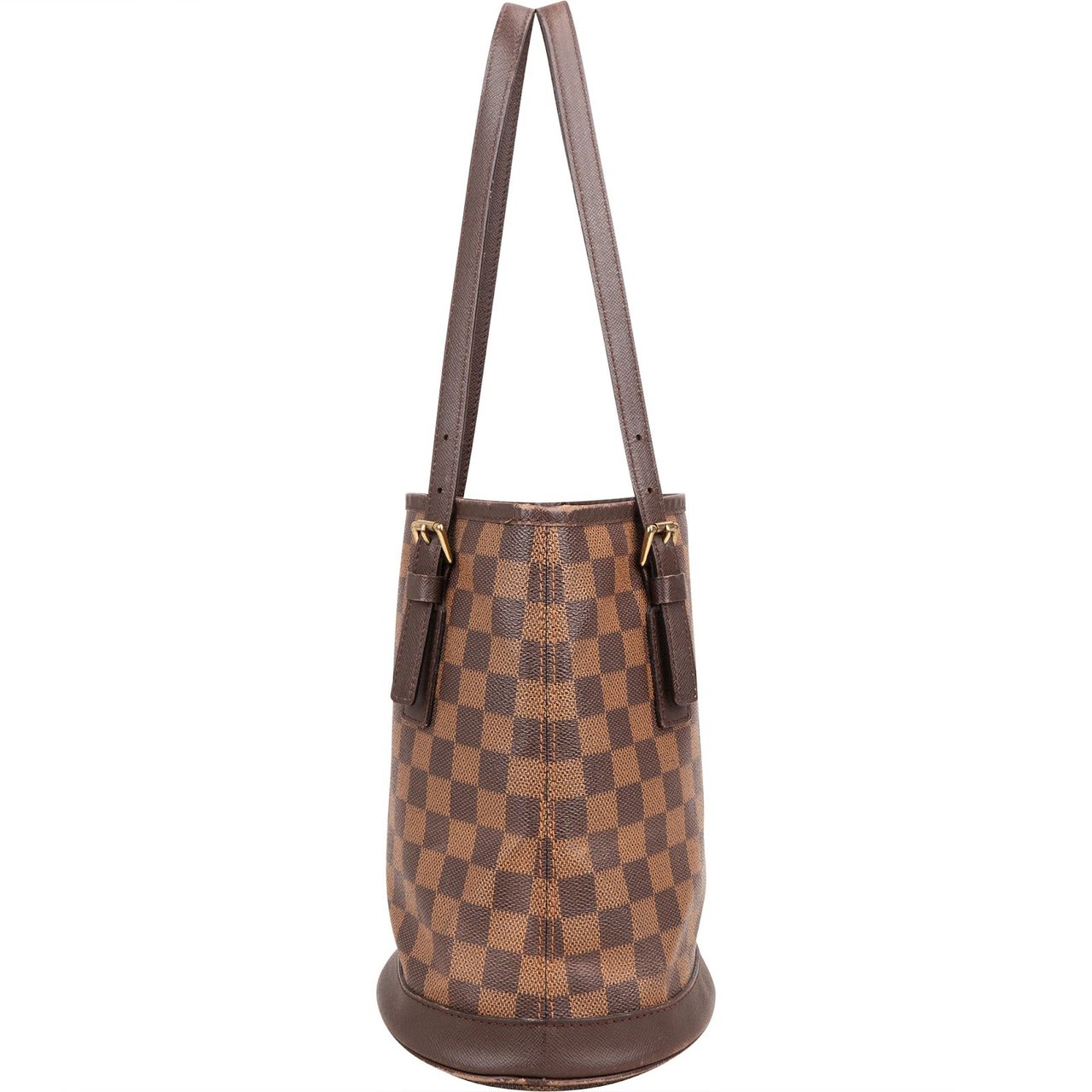Louis Vuitton Monogram Damier Ebene Bucket PM Shoulder Bag Bruin