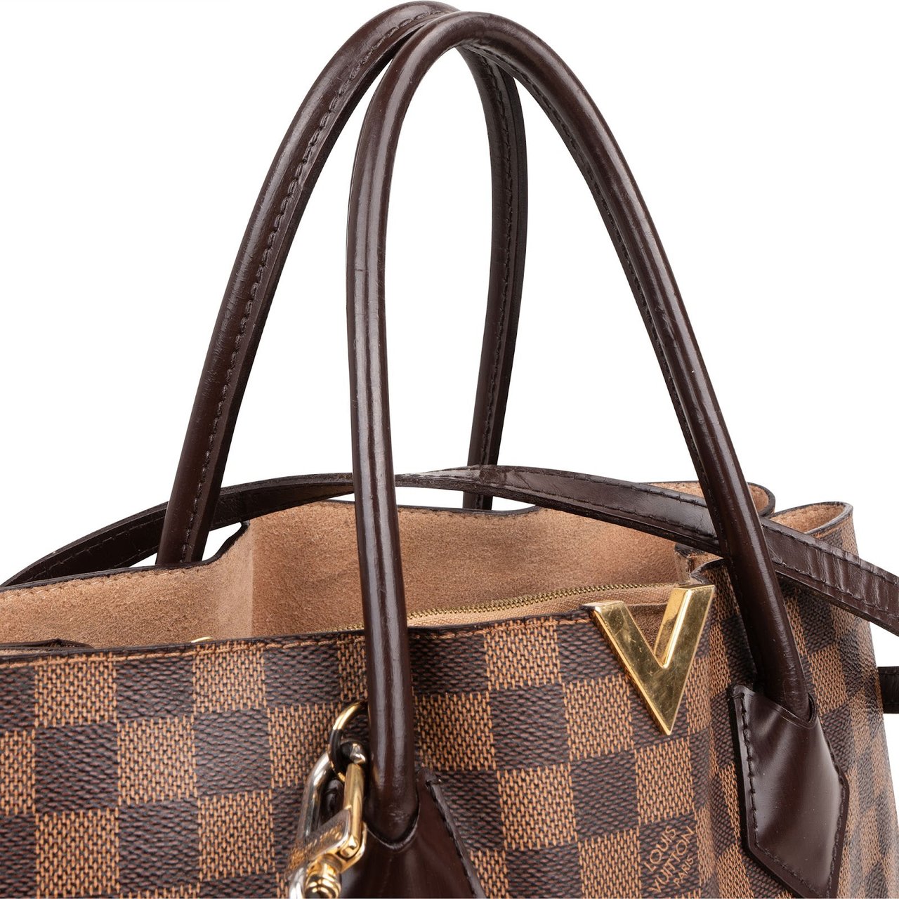 Louis Vuitton Monogram Damier Ebene Canvas Kensington Handbag Bruin