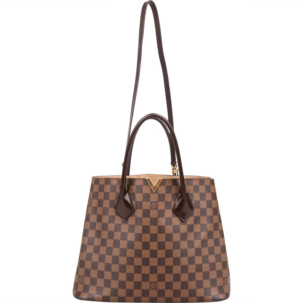 Louis Vuitton Monogram Damier Ebene Canvas Kensington Handbag Bruin