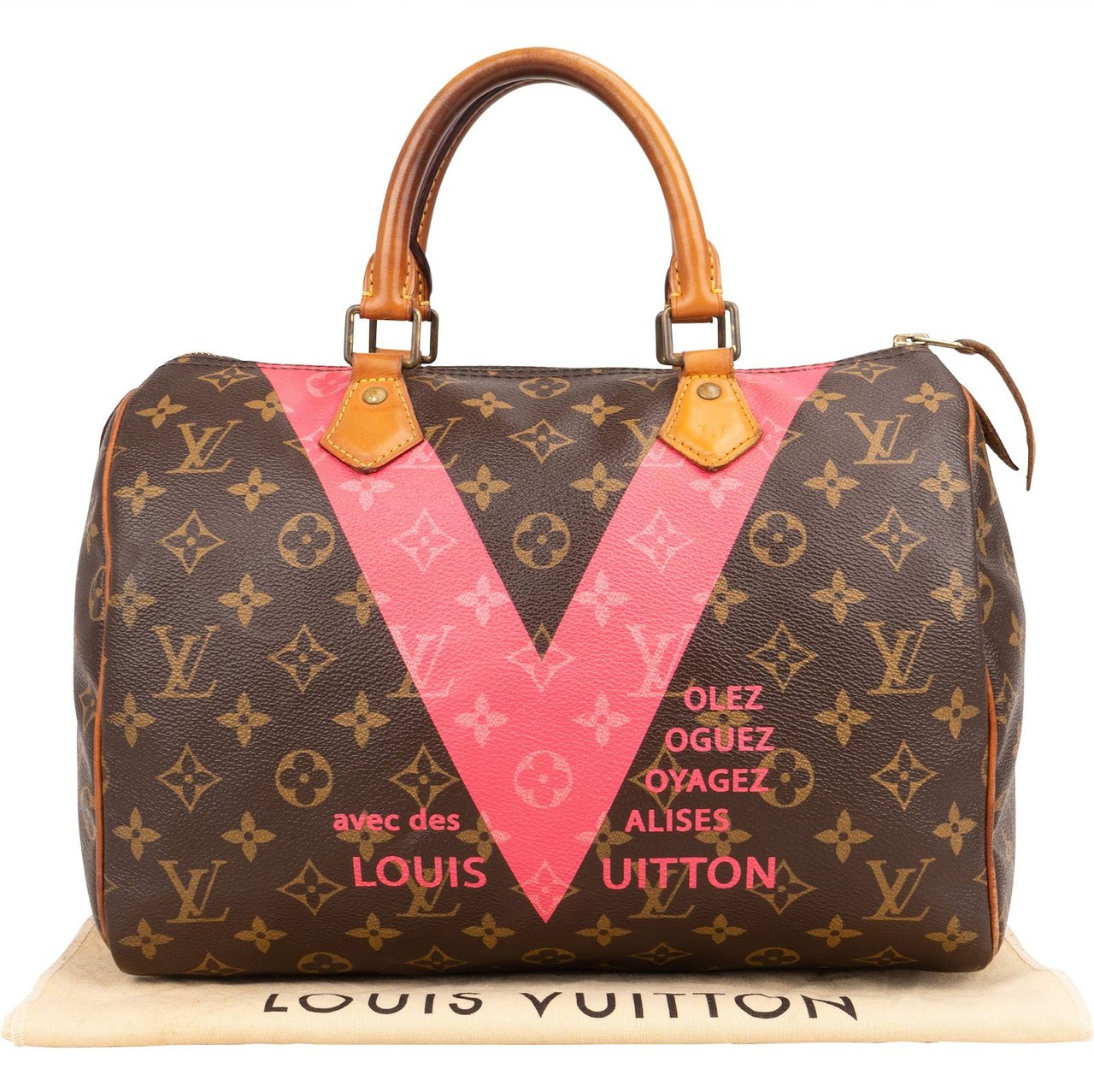 Louis Vuitton Louis Vuitton Monogram Canvas Limited V Speedy 30 Handbag Bruin