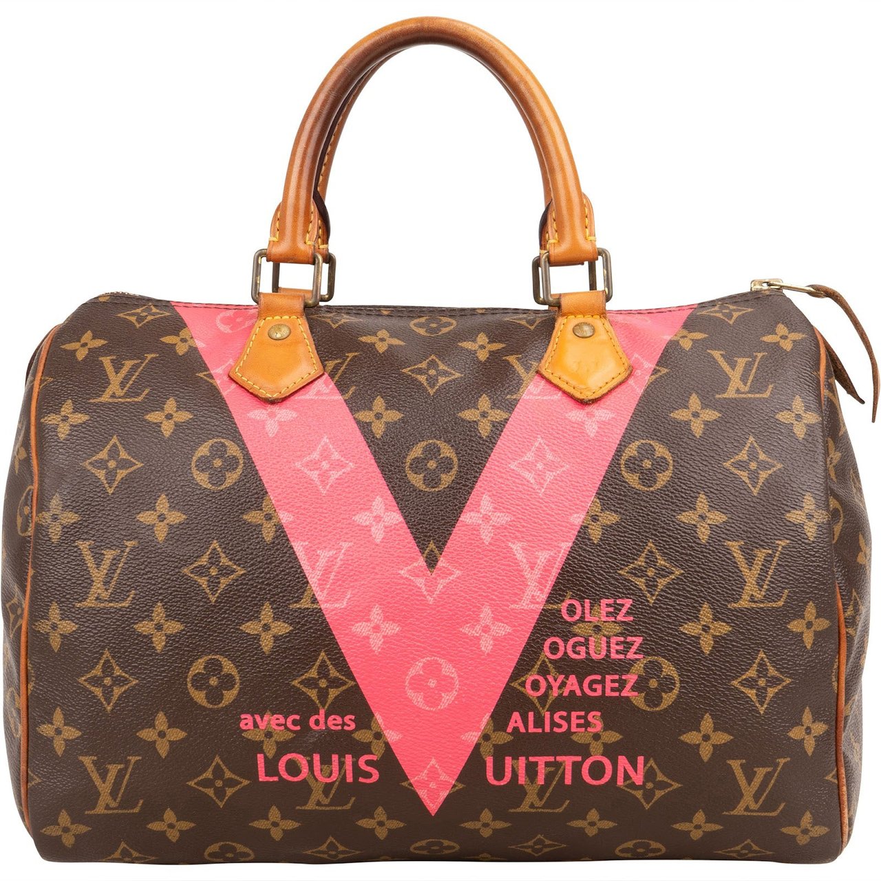 Louis Vuitton Louis Vuitton Monogram Canvas Limited V Speedy 30 Handbag Bruin