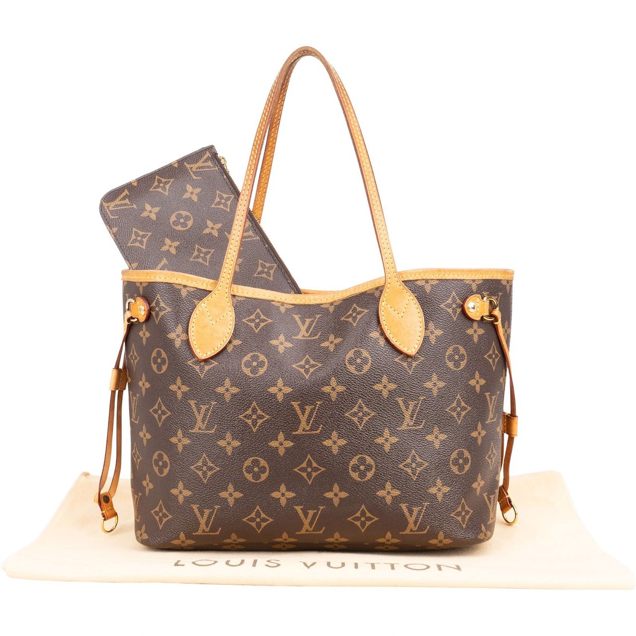 Louis Vuitton Louis Vuitton Monogram Canvas Neverfull PM Shoulder Bag Bruin
