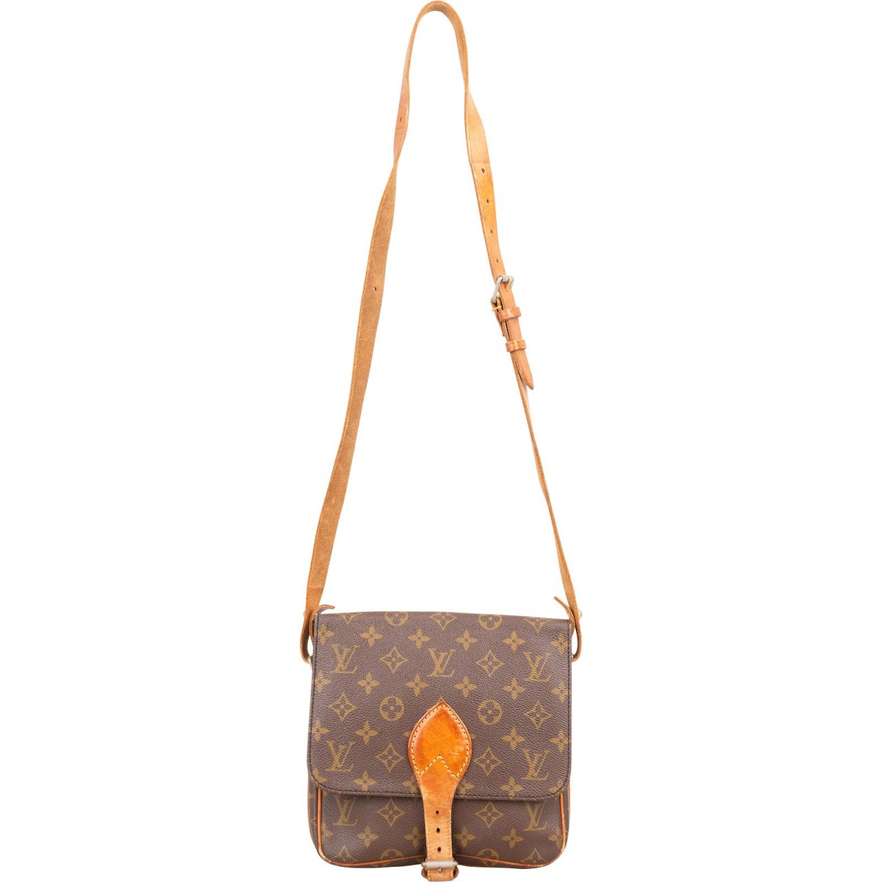Louis Vuitton Louis Vuitton Monogram Canvas Cartouchiere MM Crossbody Bag Bruin