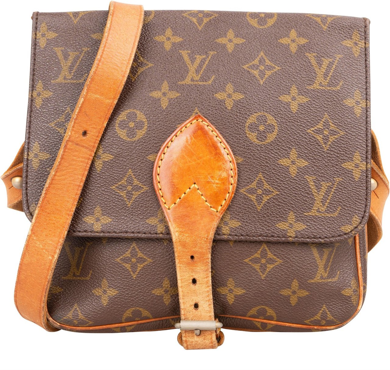 Louis Vuitton Louis Vuitton Monogram Canvas Cartouchiere MM Crossbody Bag Bruin