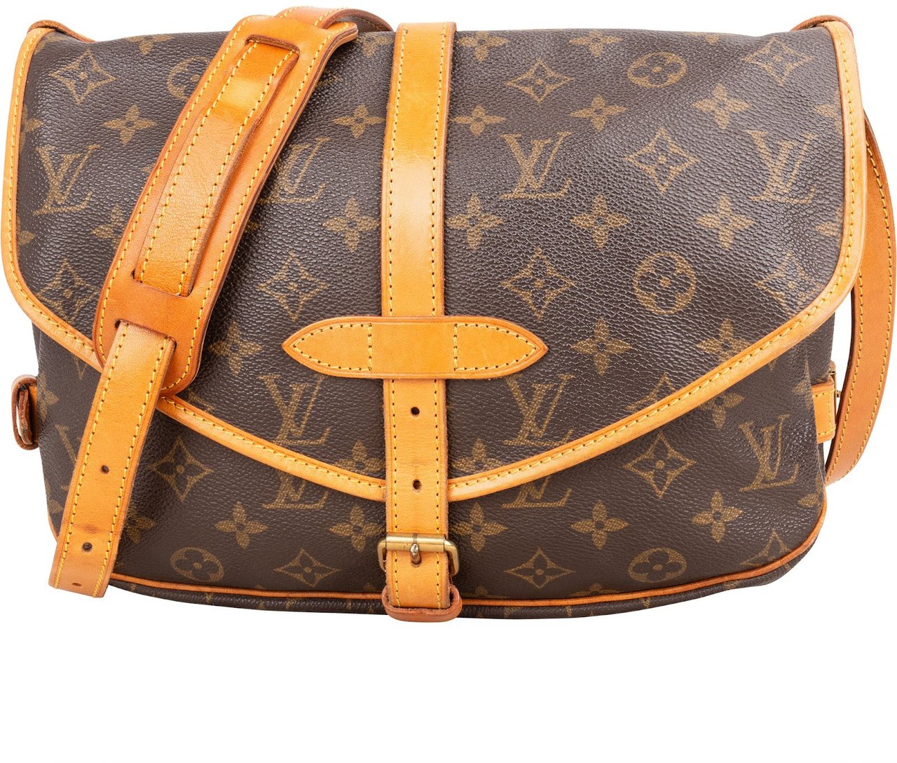 Louis Vuitton Louis Vuitton Monogram Canvas Saumur 30 Crossbody Bag Bruin