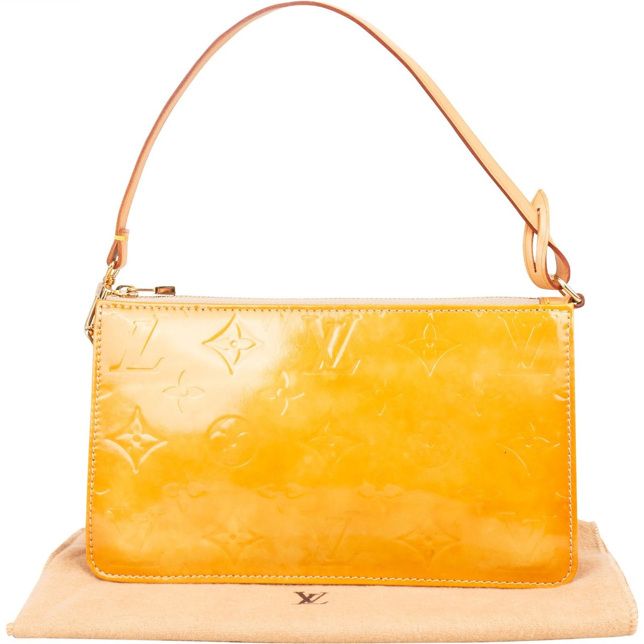 Louis Vuitton Louis Vuitton Vernis Monogram Lexington Pochette Handbag Geel