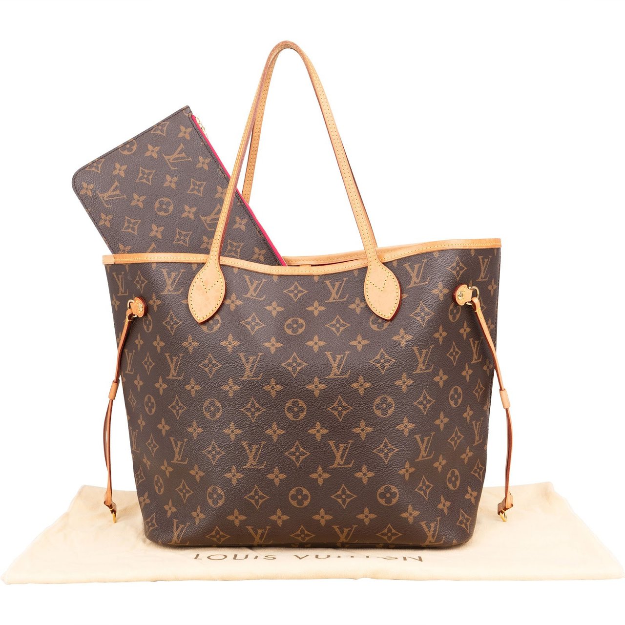 Louis Vuitton Louis Vuitton Monogram Canvas Neverfull MM Shoulder Bag Bruin