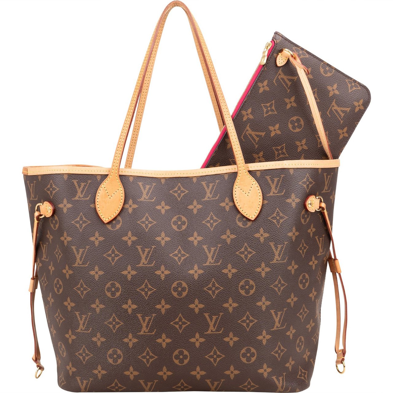 Louis Vuitton Louis Vuitton Monogram Canvas Neverfull MM Shoulder Bag Bruin