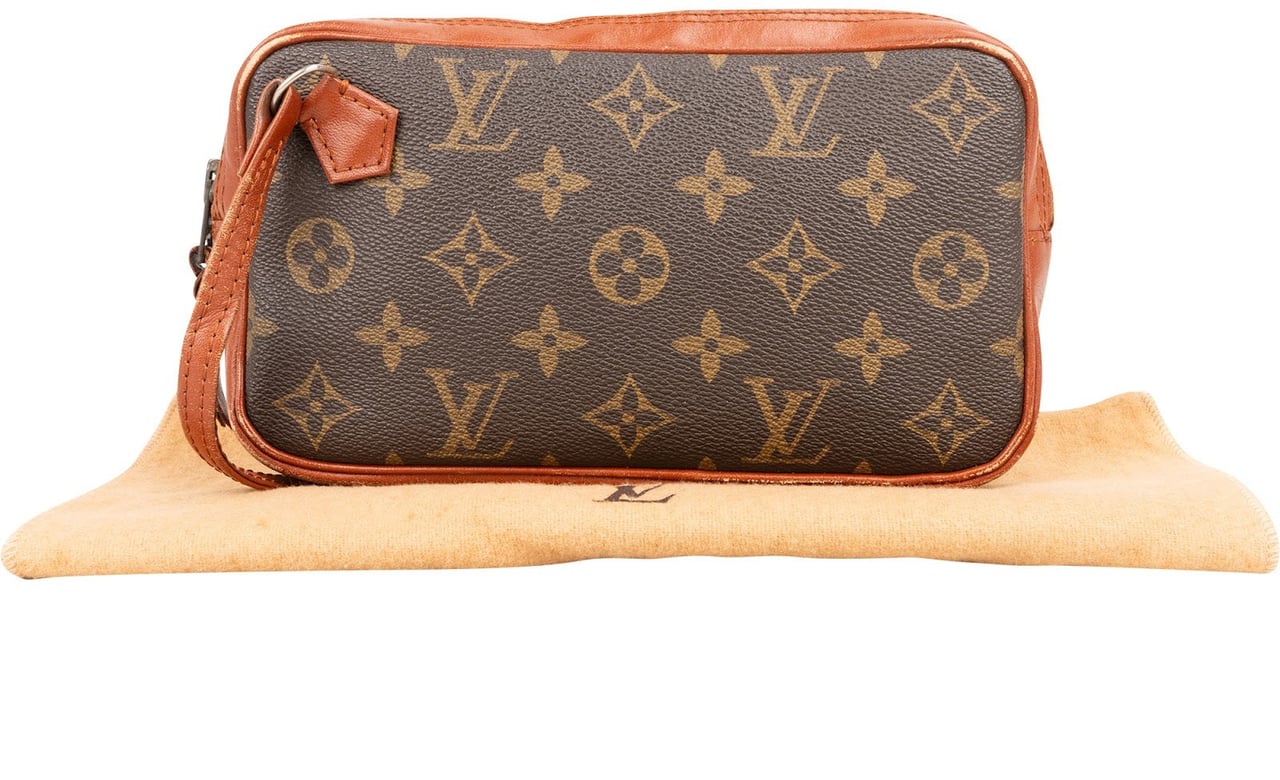 Louis Vuitton Louis Vuitton Monogram Canvas Marly Pochette Accessoires Clutch Bruin