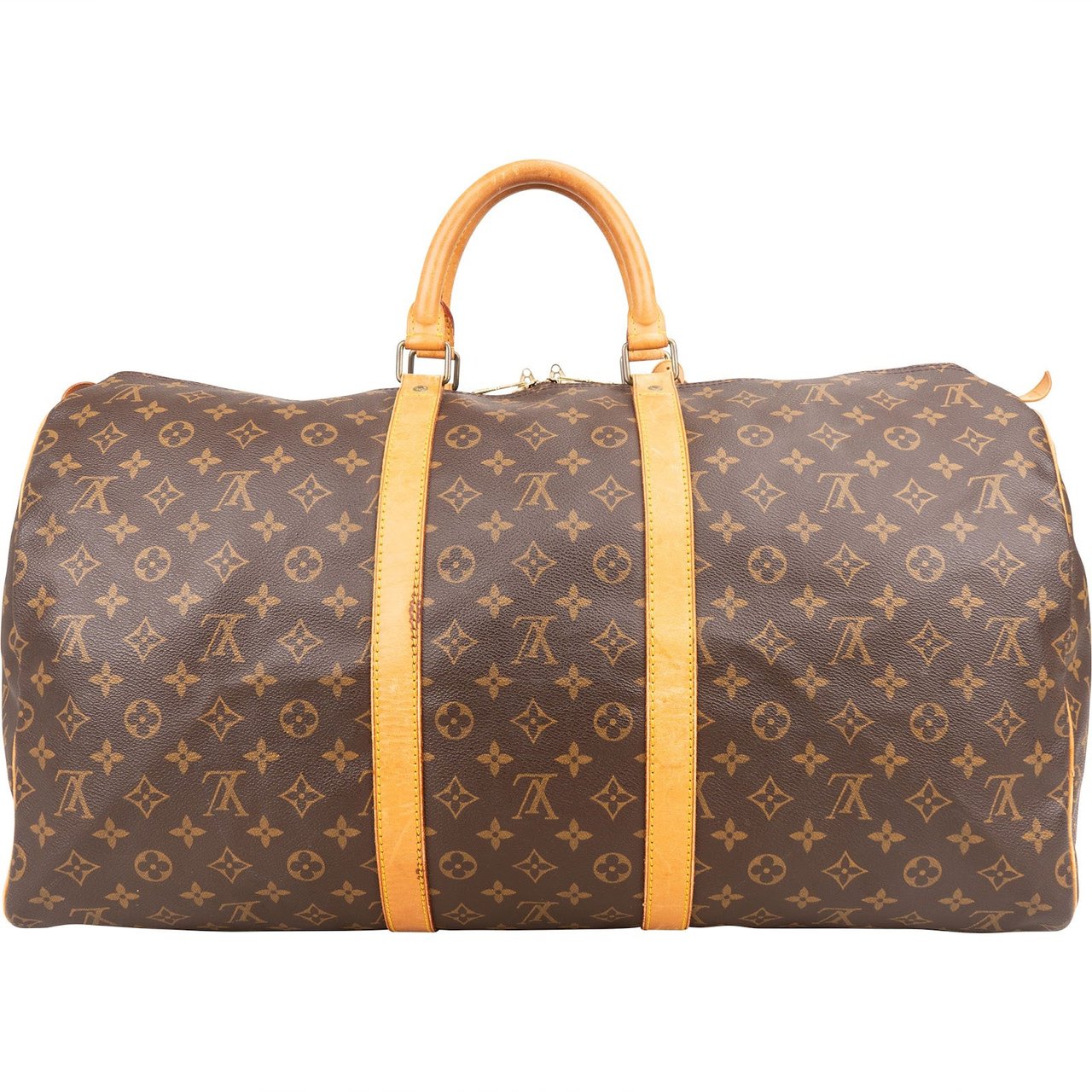 Louis Vuitton Louis Vuitton Monogram Canvas Keepall 55 Travel Bag Bruin