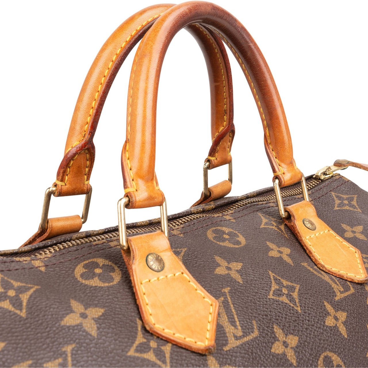 Louis Vuitton Louis Vuitton Monogram Canvas Speedy 30 Handbag Bruin