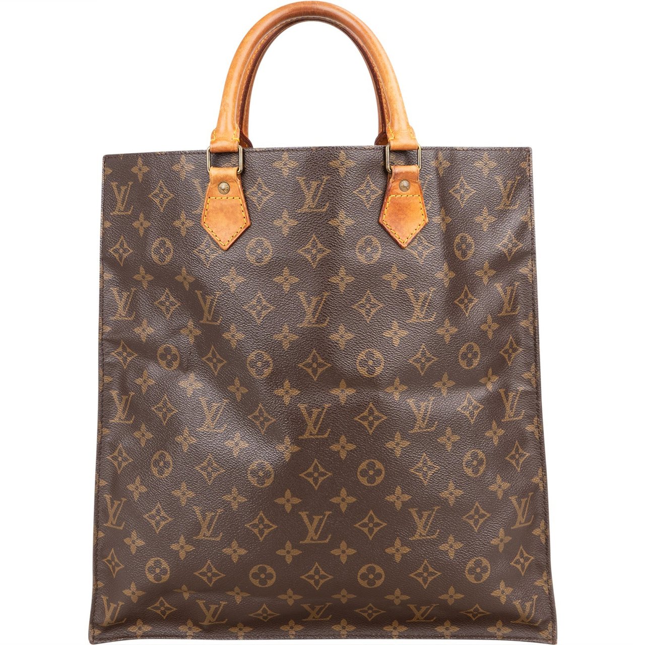 Louis Vuitton Louis Vuitton Monogram Canvas Sac Plat Handbag Bruin