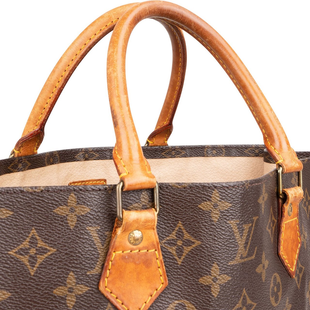 Louis Vuitton Louis Vuitton Monogram Canvas Sac Plat Handbag Bruin