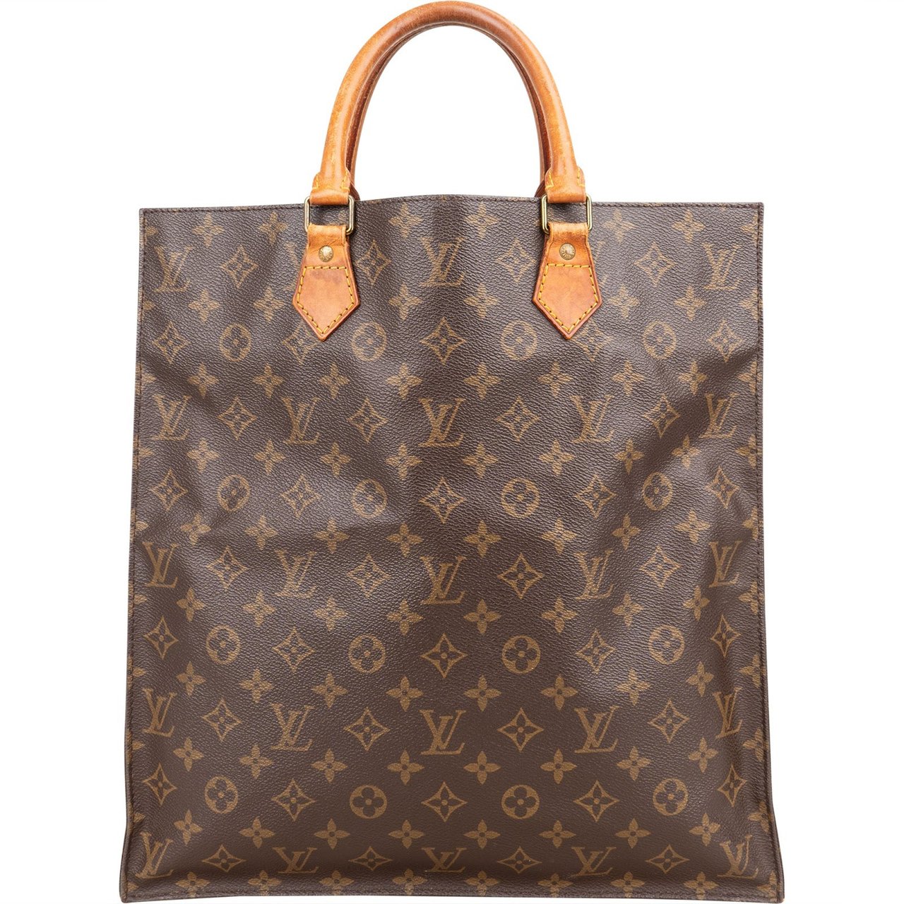 Louis Vuitton Louis Vuitton Monogram Canvas Sac Plat Handbag Bruin