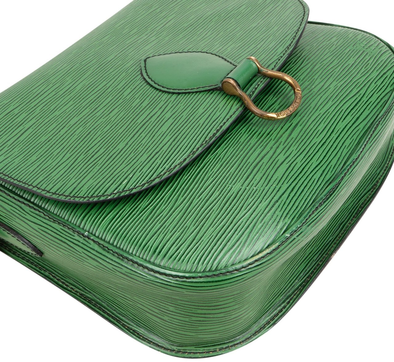 Louis Vuitton Louis Vuitton Green Epi Leather Saint Cloud GM Crossbody Bag Groen