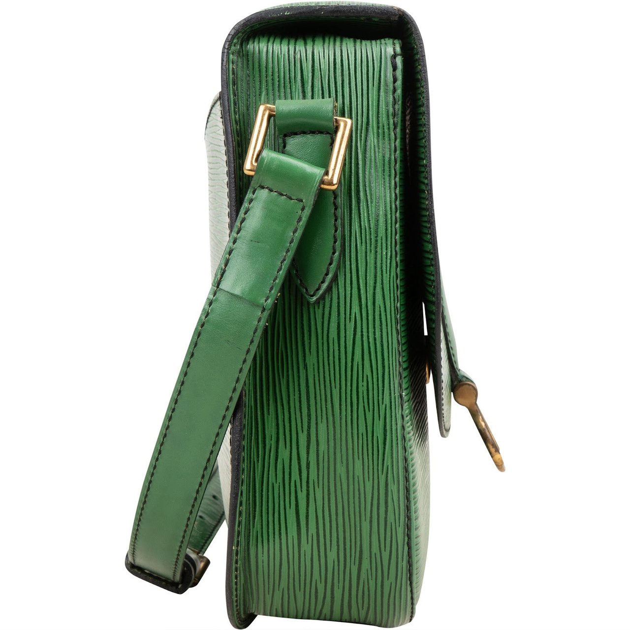 Louis Vuitton Louis Vuitton Green Epi Leather Saint Cloud GM Crossbody Bag Groen