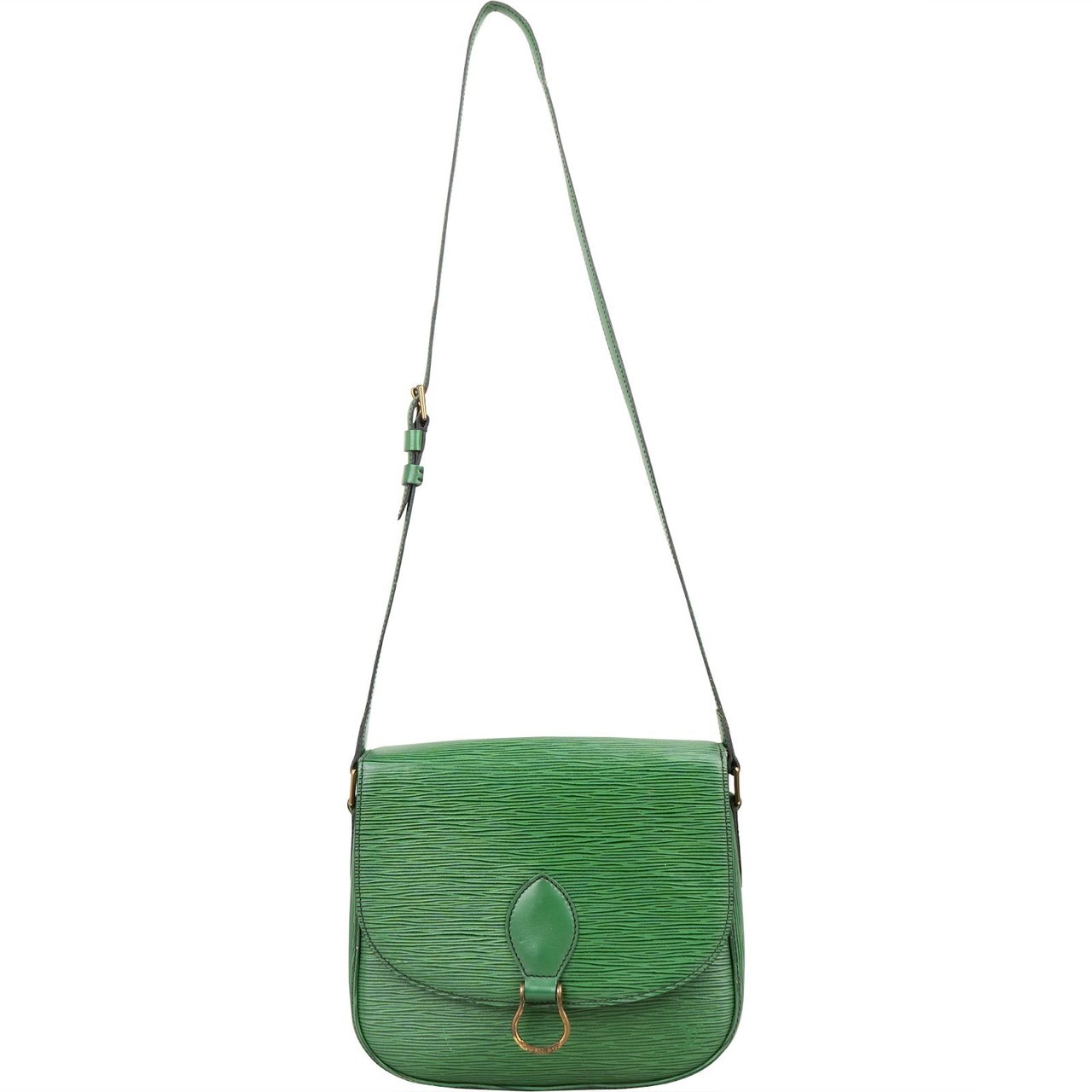 Louis Vuitton Louis Vuitton Green Epi Leather Saint Cloud GM Crossbody Bag Groen