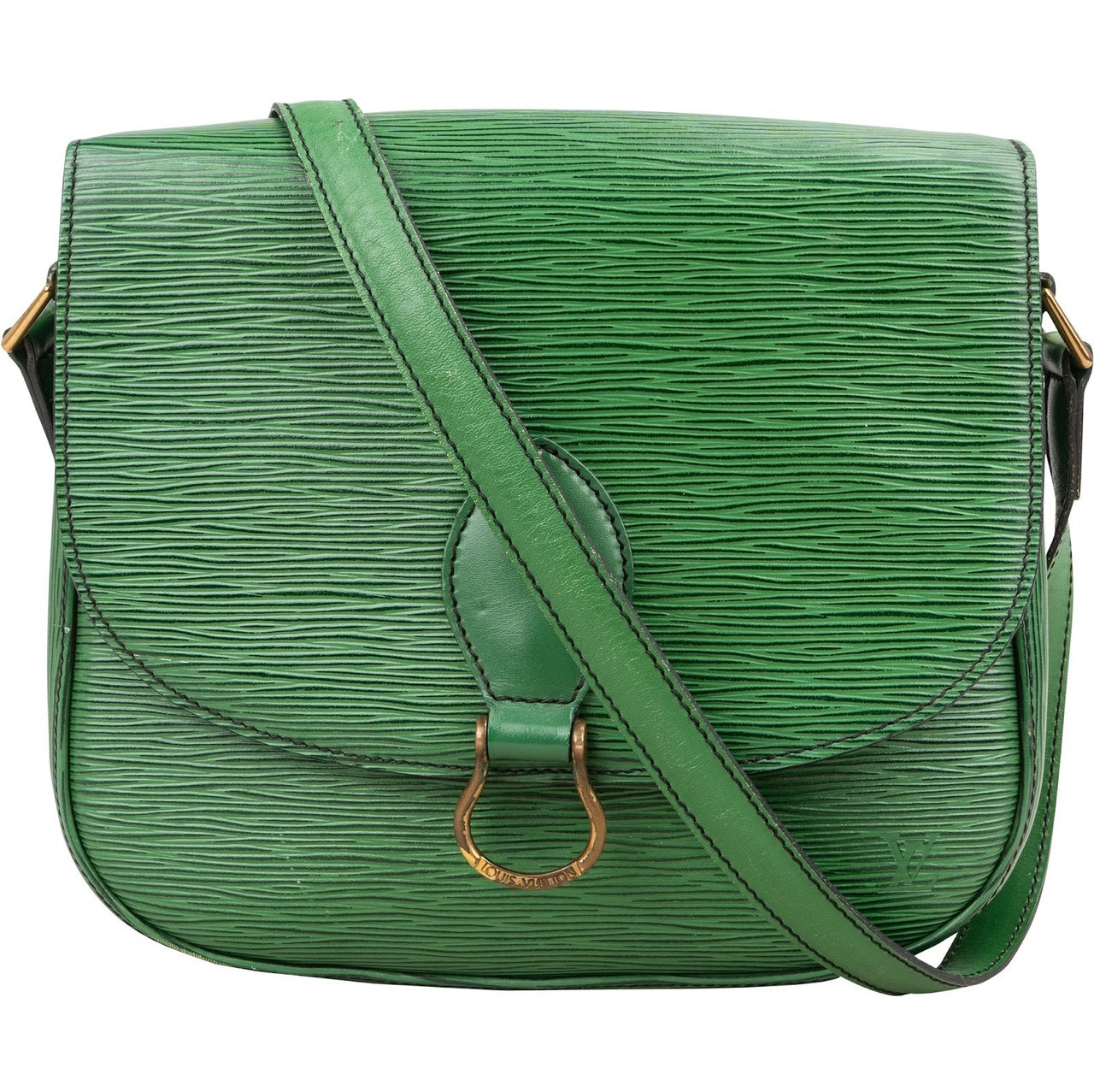 Louis Vuitton Louis Vuitton Green Epi Leather Saint Cloud GM Crossbody Bag Groen