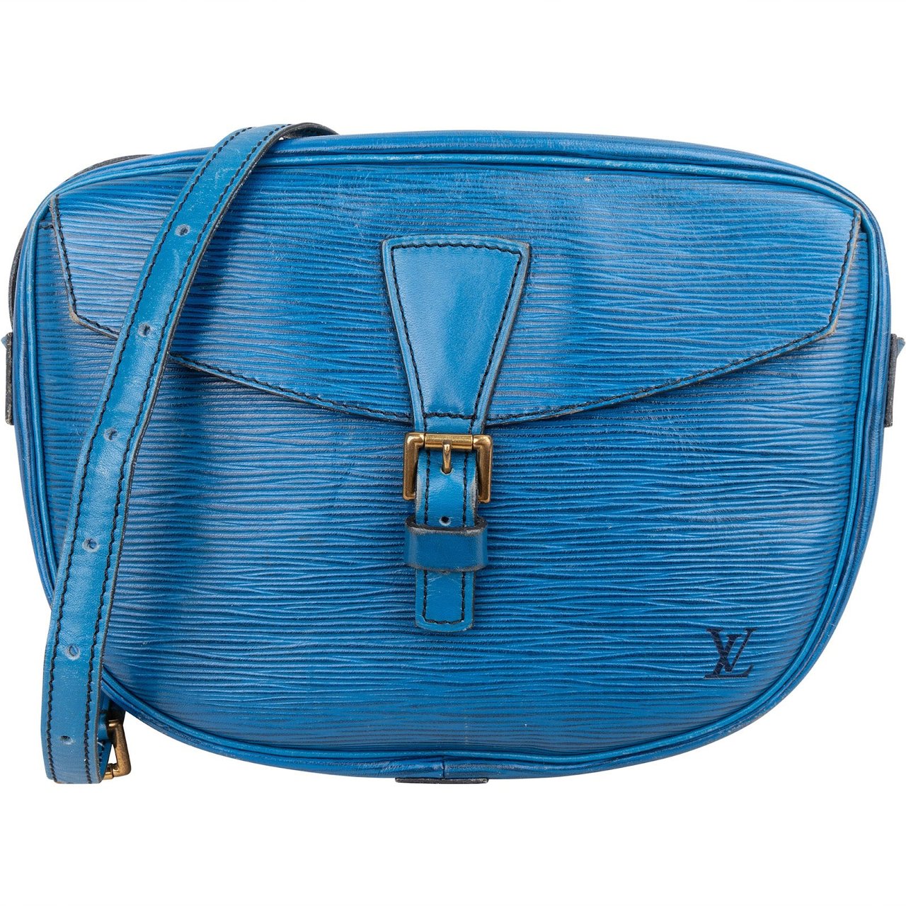 Louis Vuitton Blue Epi Leather Jeune Fille GM Crossbody Bag Blauw