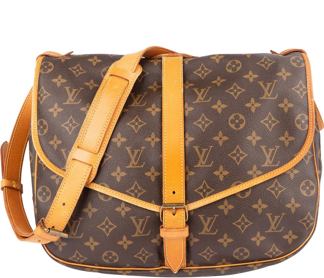 Louis Vuitton Louis Vuitton Monogram Canvas Saumur 35 Crossbody Bag Bruin