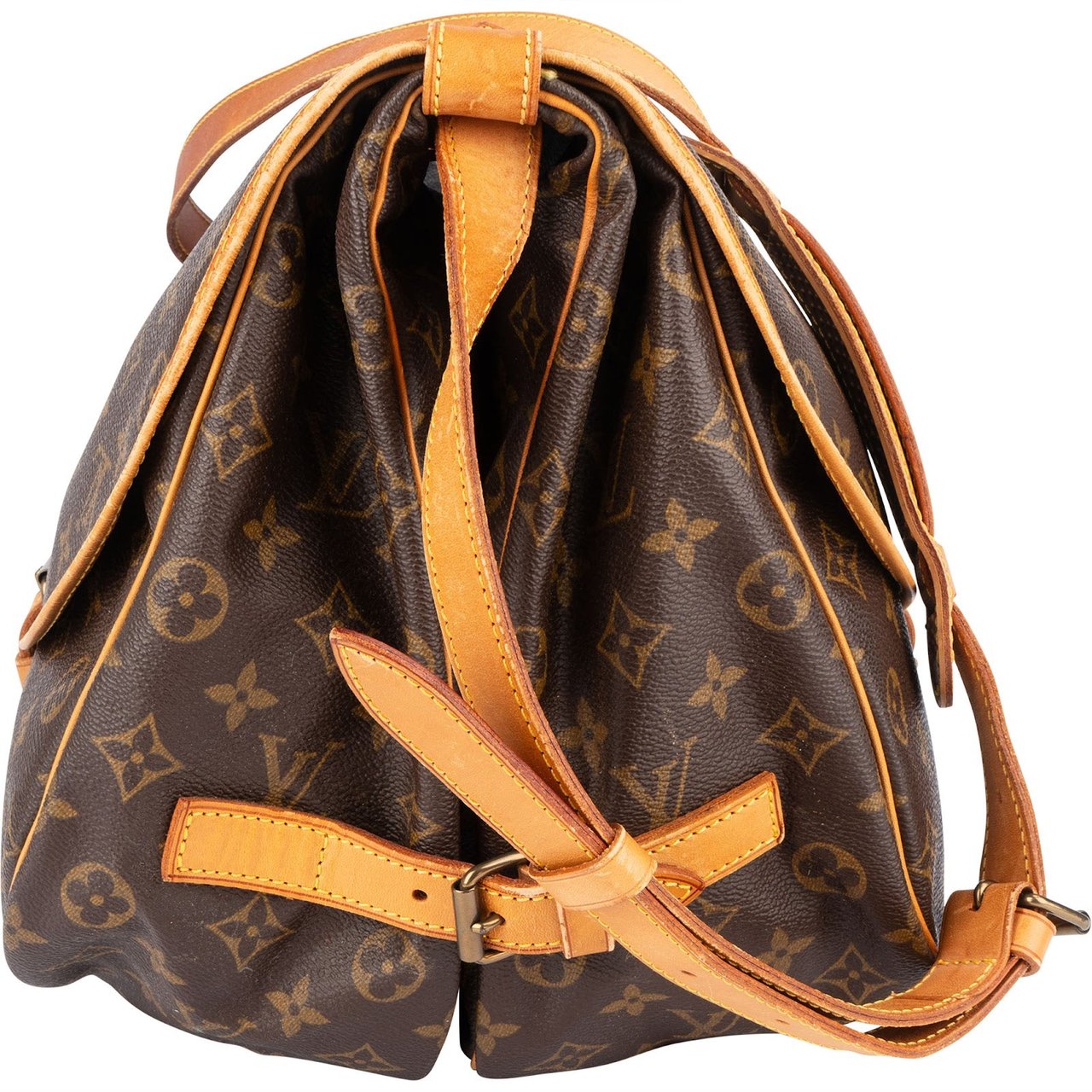 Louis Vuitton Louis Vuitton Monogram Canvas Saumur 35 Crossbody Bag Bruin