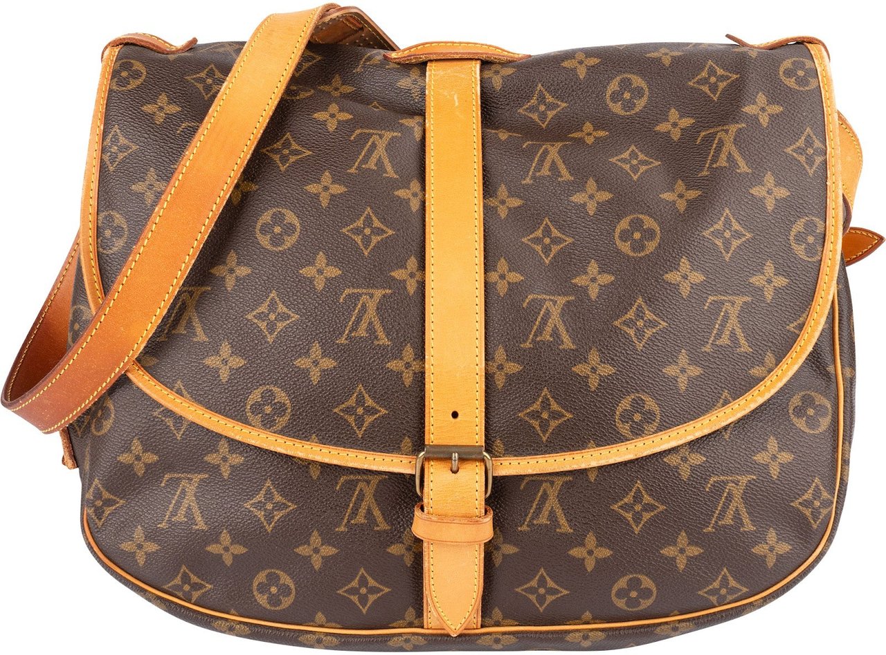 Louis Vuitton Louis Vuitton Monogram Canvas Saumur 35 Crossbody Bag Bruin