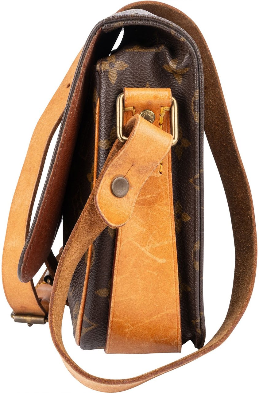 Louis Vuitton Louis Vuitton Monogram Canvas Cartouchiere MM Crossbody Bag Bruin