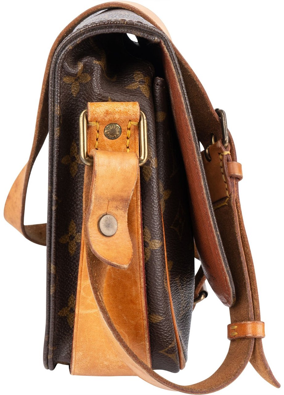 Louis Vuitton Louis Vuitton Monogram Canvas Cartouchiere MM Crossbody Bag Bruin
