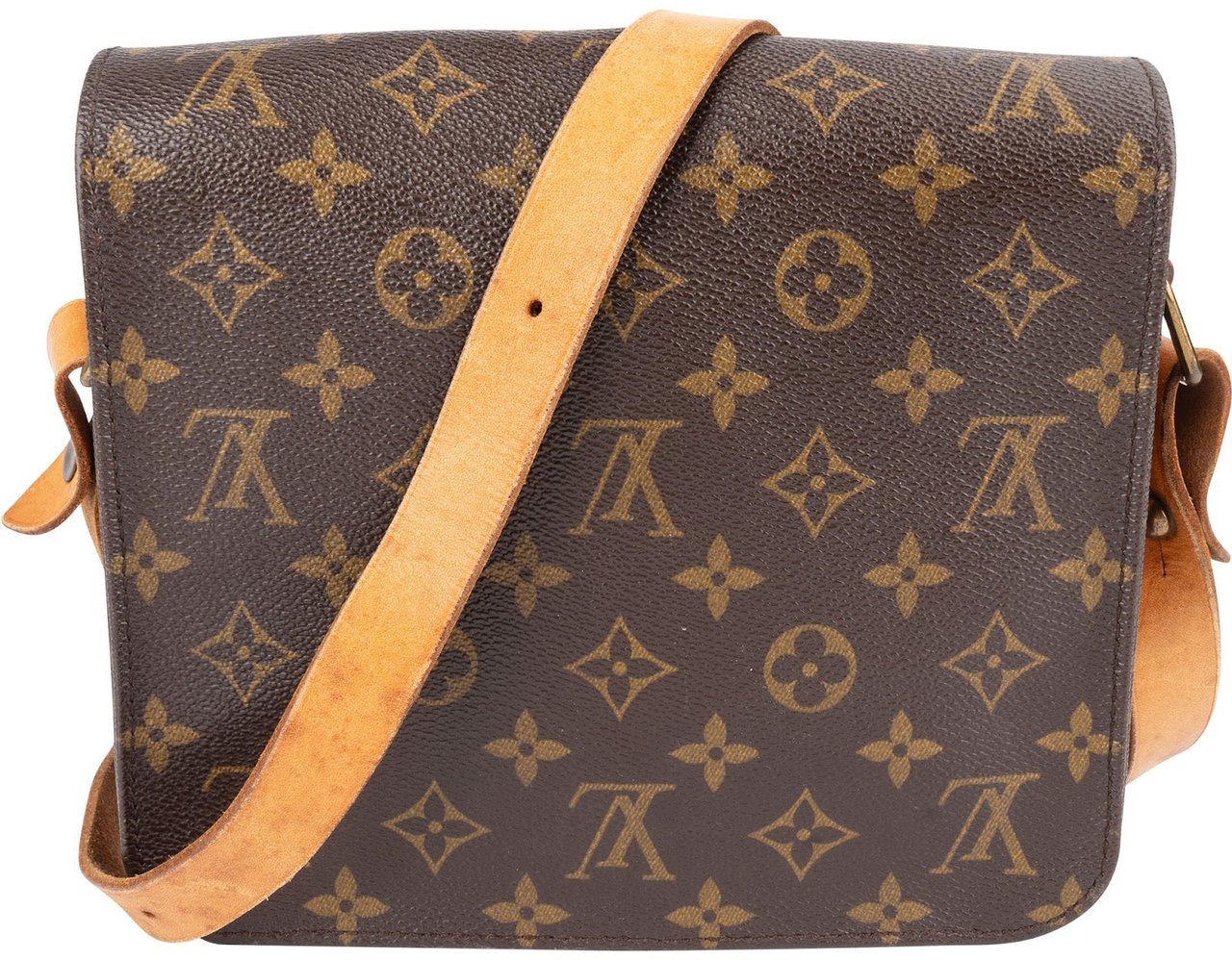Louis Vuitton Louis Vuitton Monogram Canvas Cartouchiere MM Crossbody Bag Bruin