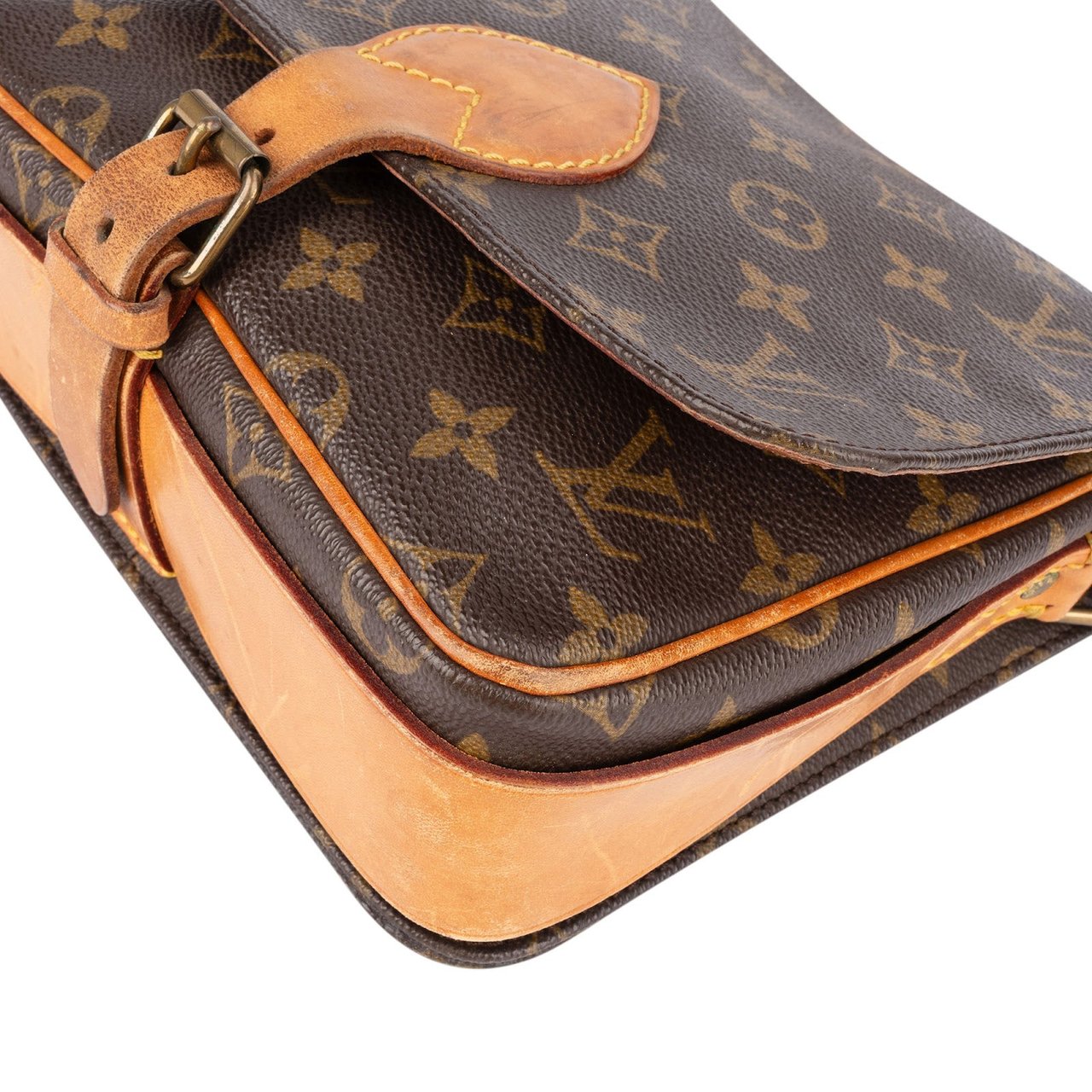 Louis Vuitton Louis Vuitton Monogram Canvas Cartouchiere MM Crossbody Bag Bruin