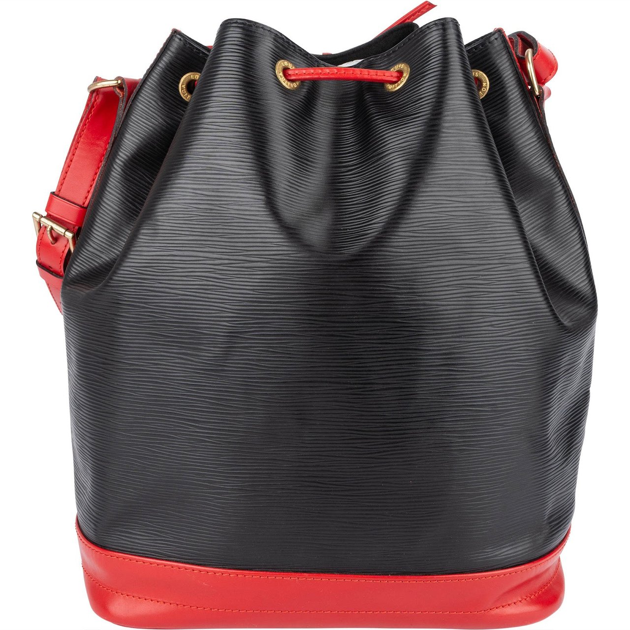 Louis Vuitton Louis Vuitton Bicolor Epi Leather Sac Noé Grande Crossbody Bag Zwart