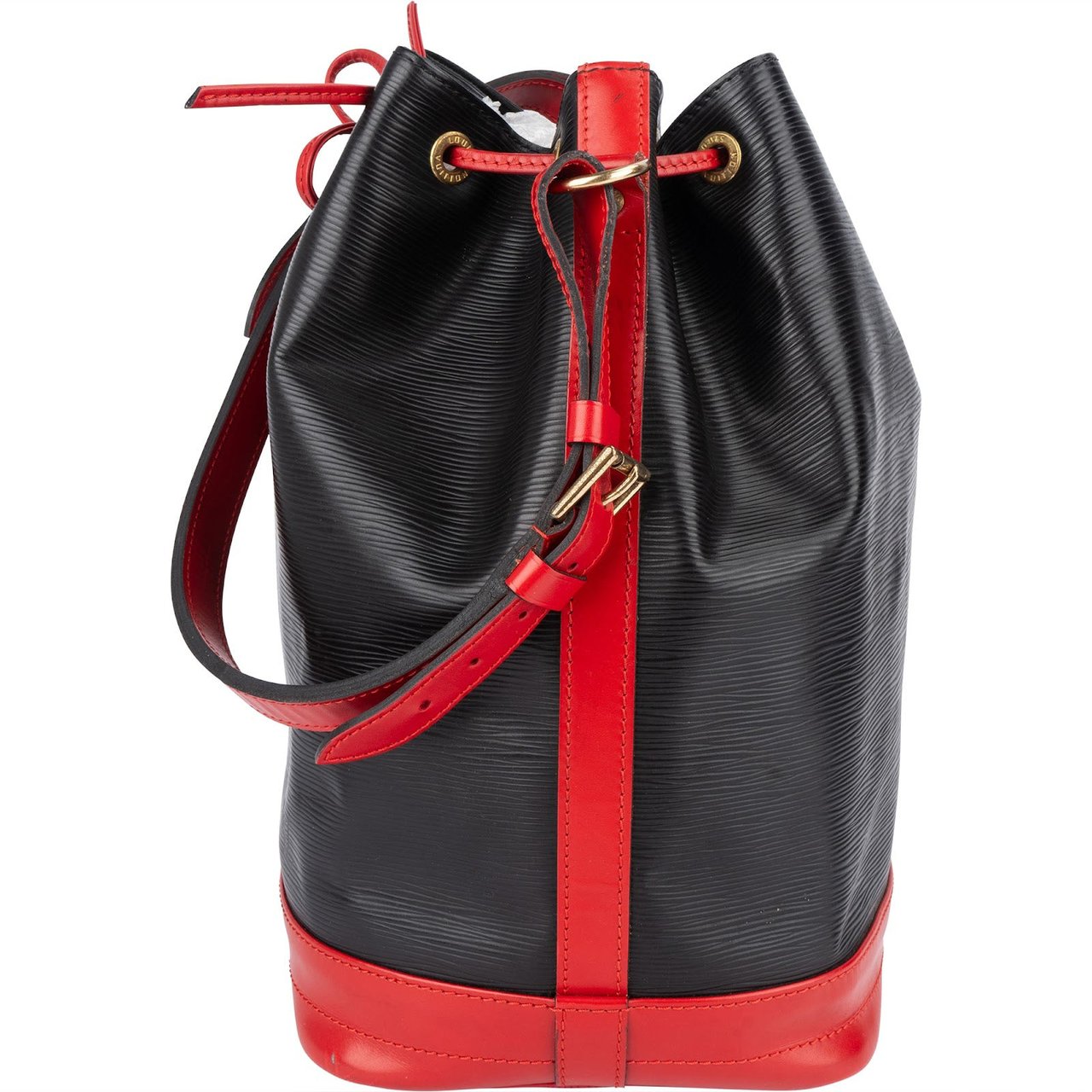 Louis Vuitton Louis Vuitton Bicolor Epi Leather Sac Noé Grande Crossbody Bag Zwart