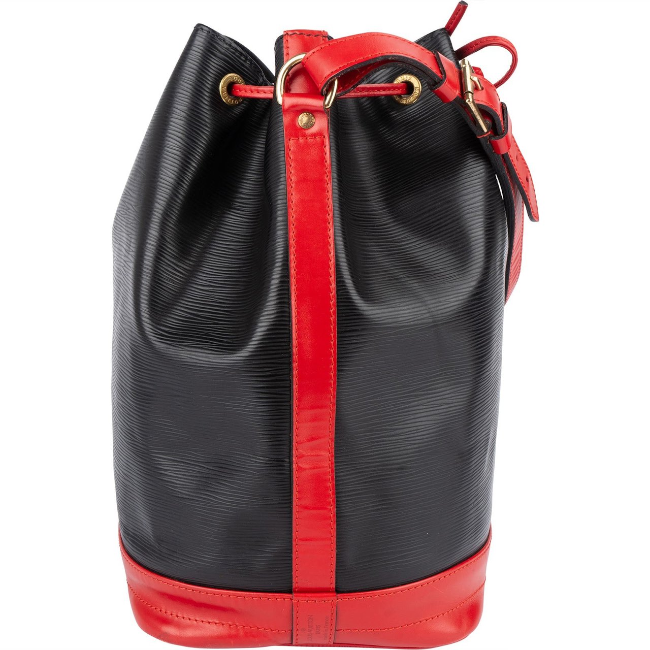 Louis Vuitton Louis Vuitton Bicolor Epi Leather Sac Noé Grande Crossbody Bag Zwart