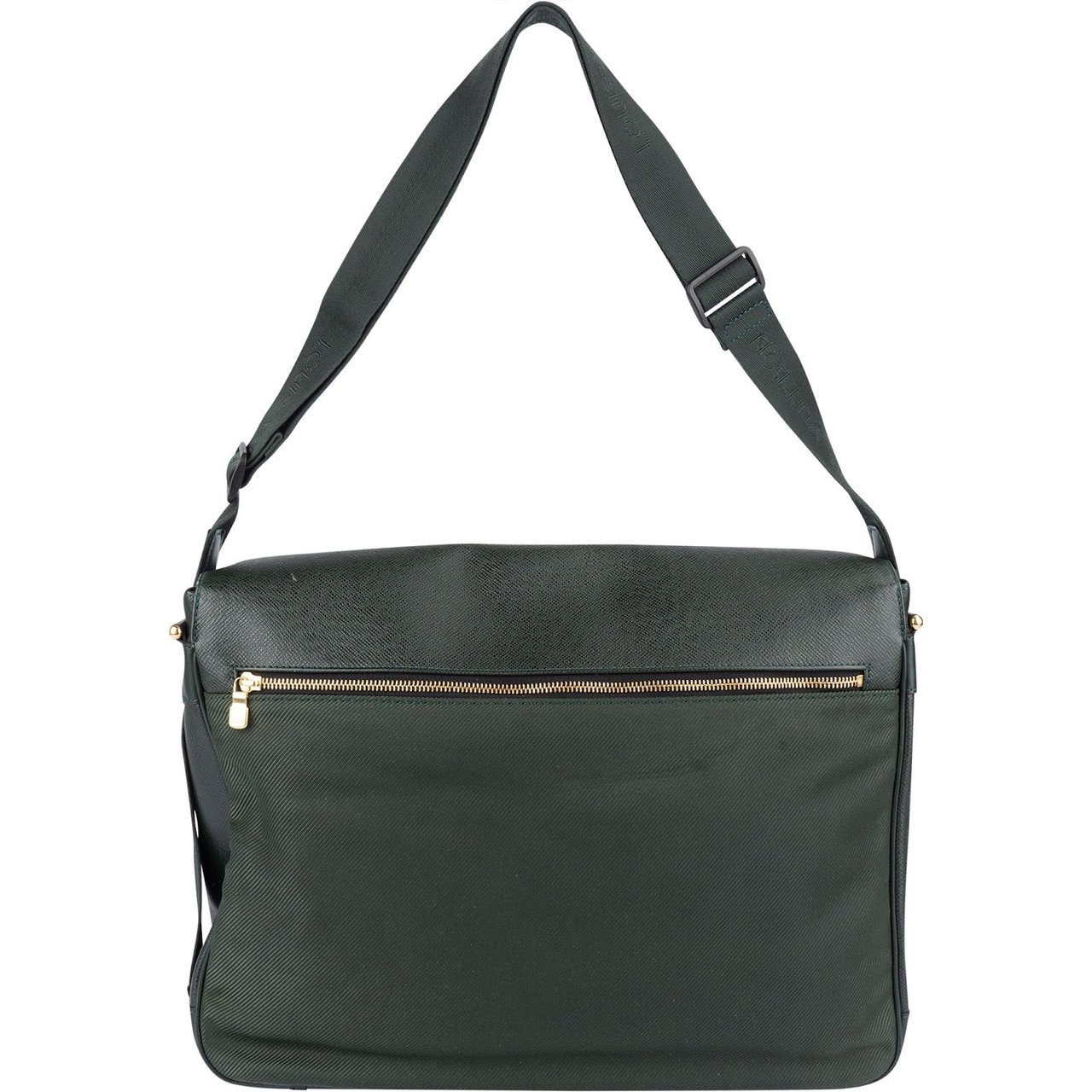 Louis Vuitton Louis Vuitton Green Taiga Leather Dersou Messenger Crossbody Bag Donkergroen