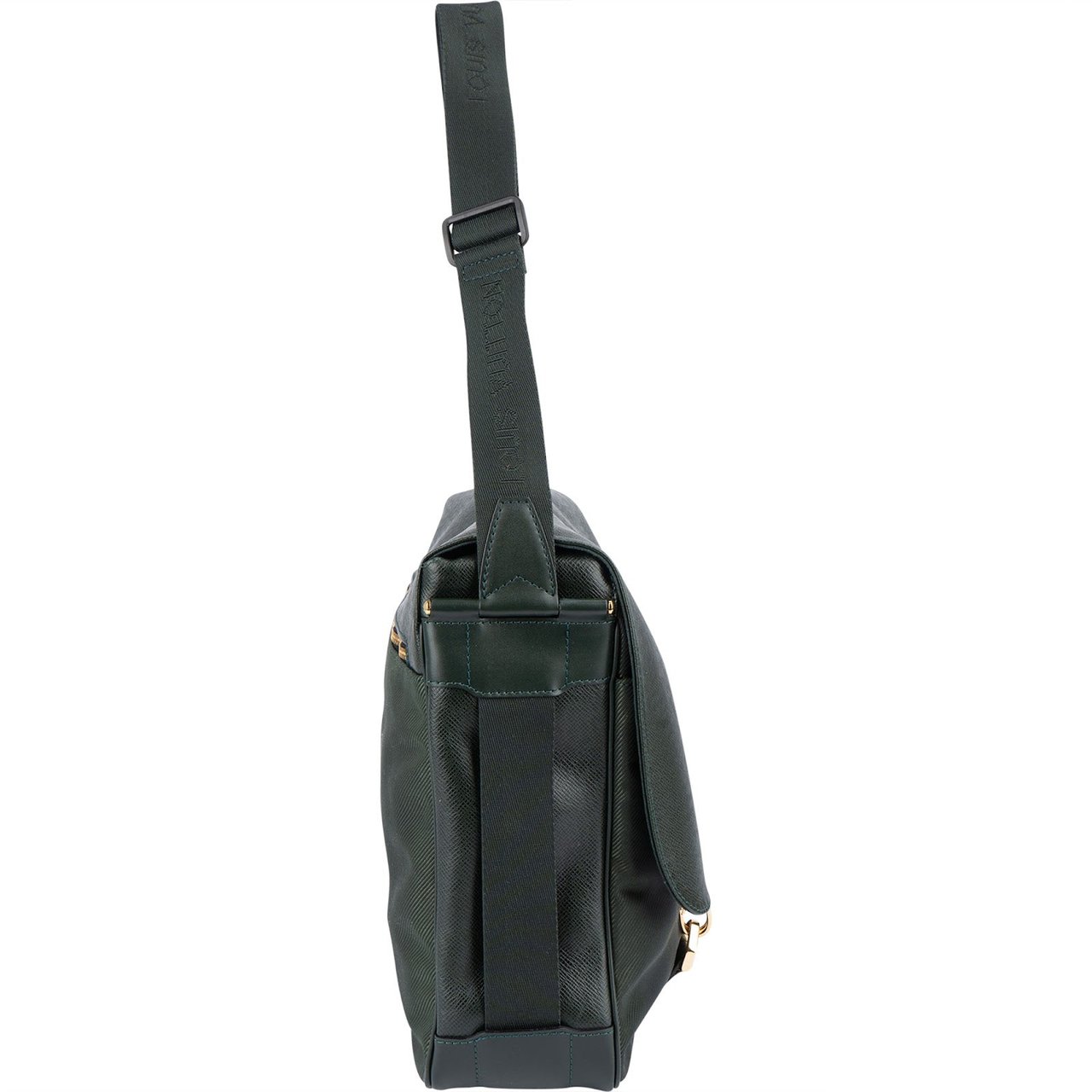 Louis Vuitton Louis Vuitton Green Taiga Leather Dersou Messenger Crossbody Bag Donkergroen