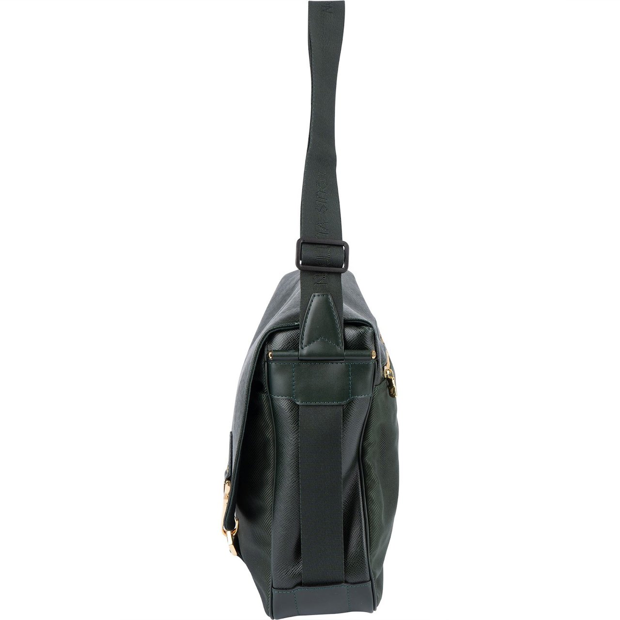 Louis Vuitton Louis Vuitton Green Taiga Leather Dersou Messenger Crossbody Bag Donkergroen