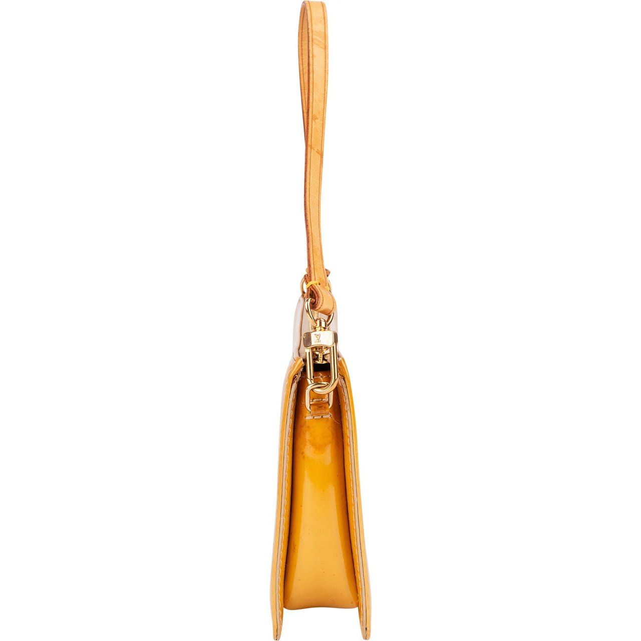 Louis Vuitton Monogram Vernis Pochette Lexington Handbag Geel