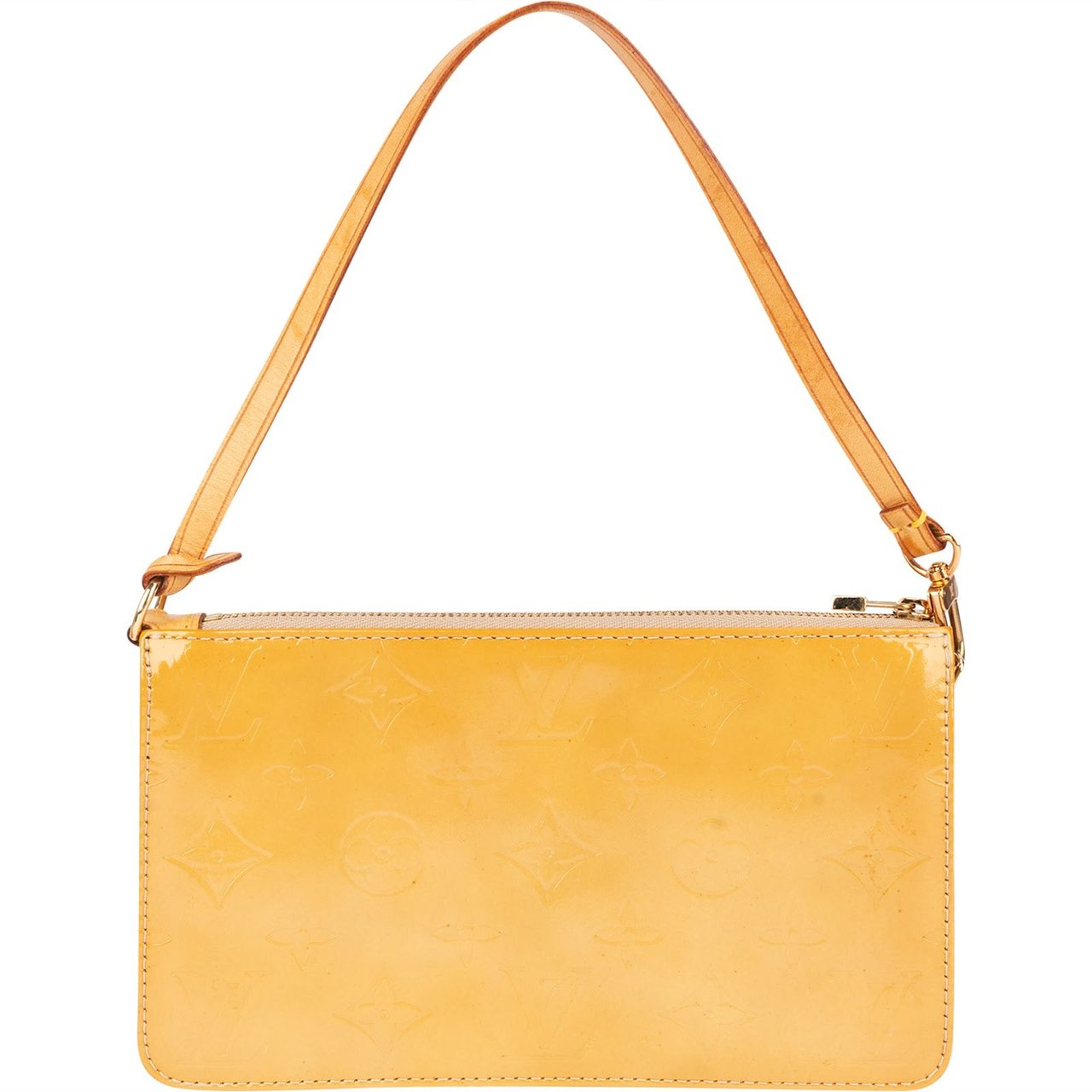 Louis Vuitton Monogram Vernis Pochette Lexington Handbag Geel