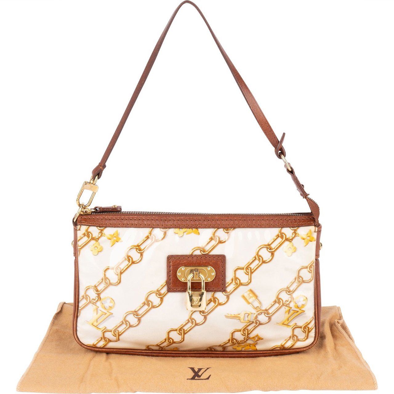 Louis Vuitton Louis Vuitton Limited Signature Charms Pochette Accessoires Handbag Wit