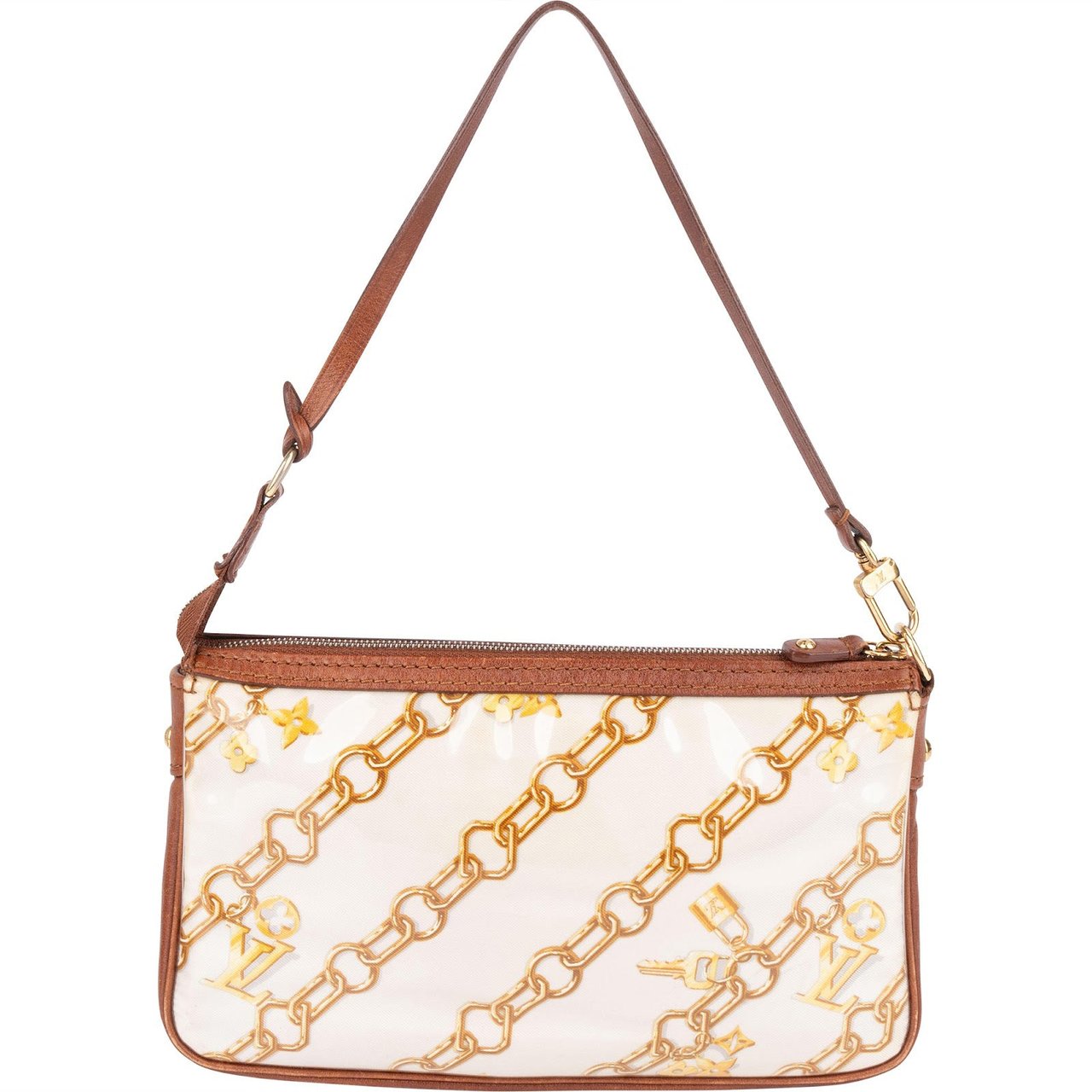 Louis Vuitton Louis Vuitton Limited Signature Charms Pochette Accessoires Handbag Wit