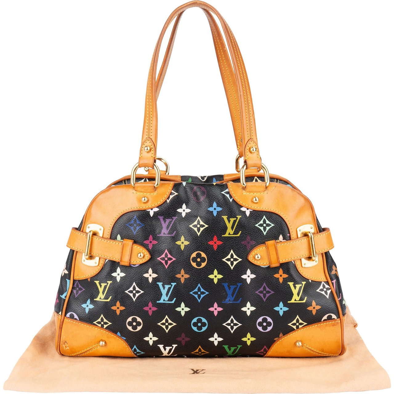 Louis Vuitton Louis Vuitton Monogram Murakami Multicolor Claudia Shoulder Bag Zwart