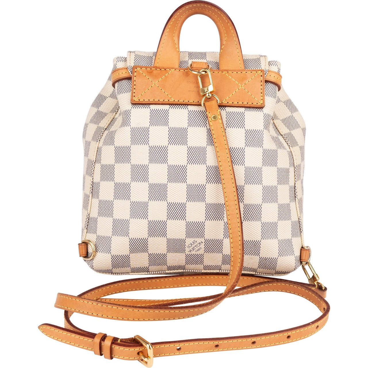 Louis Vuitton Louis Vuitton Monogram Damier Azur Canvas Sperone BB Backpack Wit
