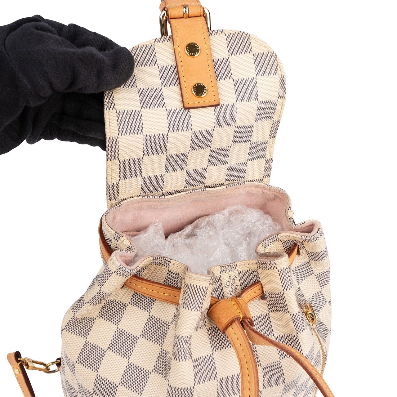 Louis Vuitton Louis Vuitton Monogram Damier Azur Canvas Sperone BB Backpack Wit