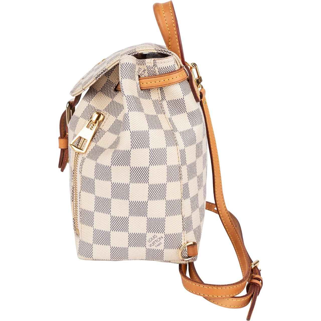 Louis Vuitton Louis Vuitton Monogram Damier Azur Canvas Sperone BB Backpack Wit