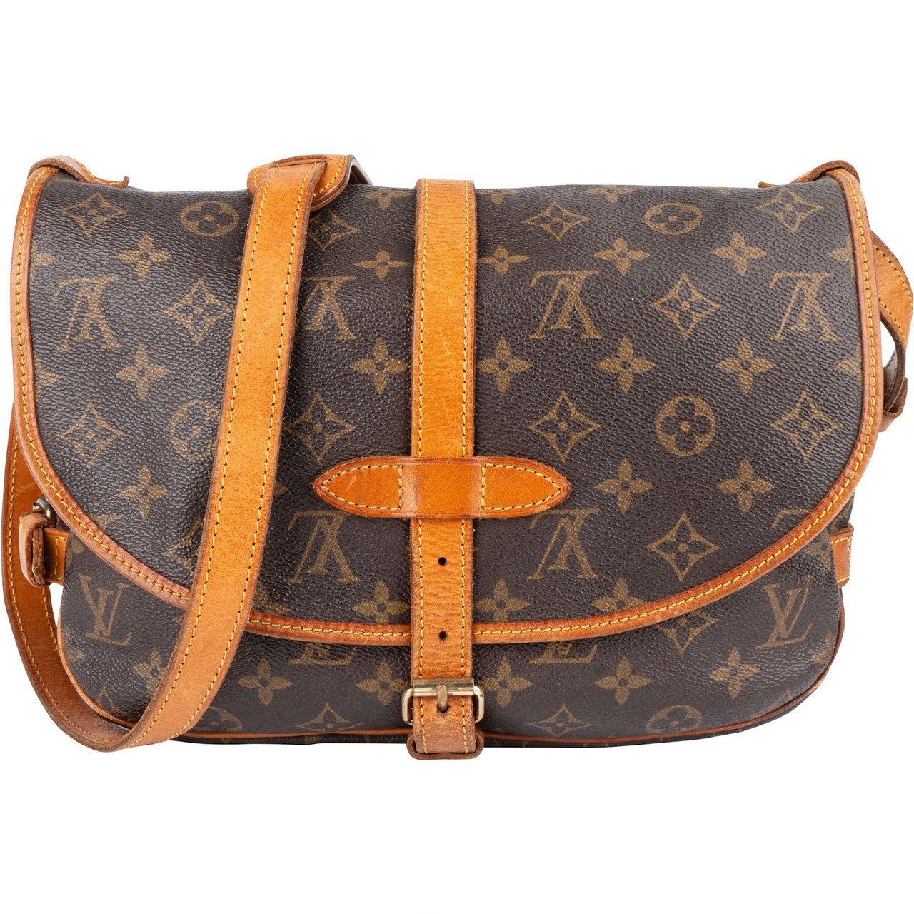 Louis Vuitton Louis Vuitton Monogram Canvas Saumur 30 Crossbody Bag Bruin