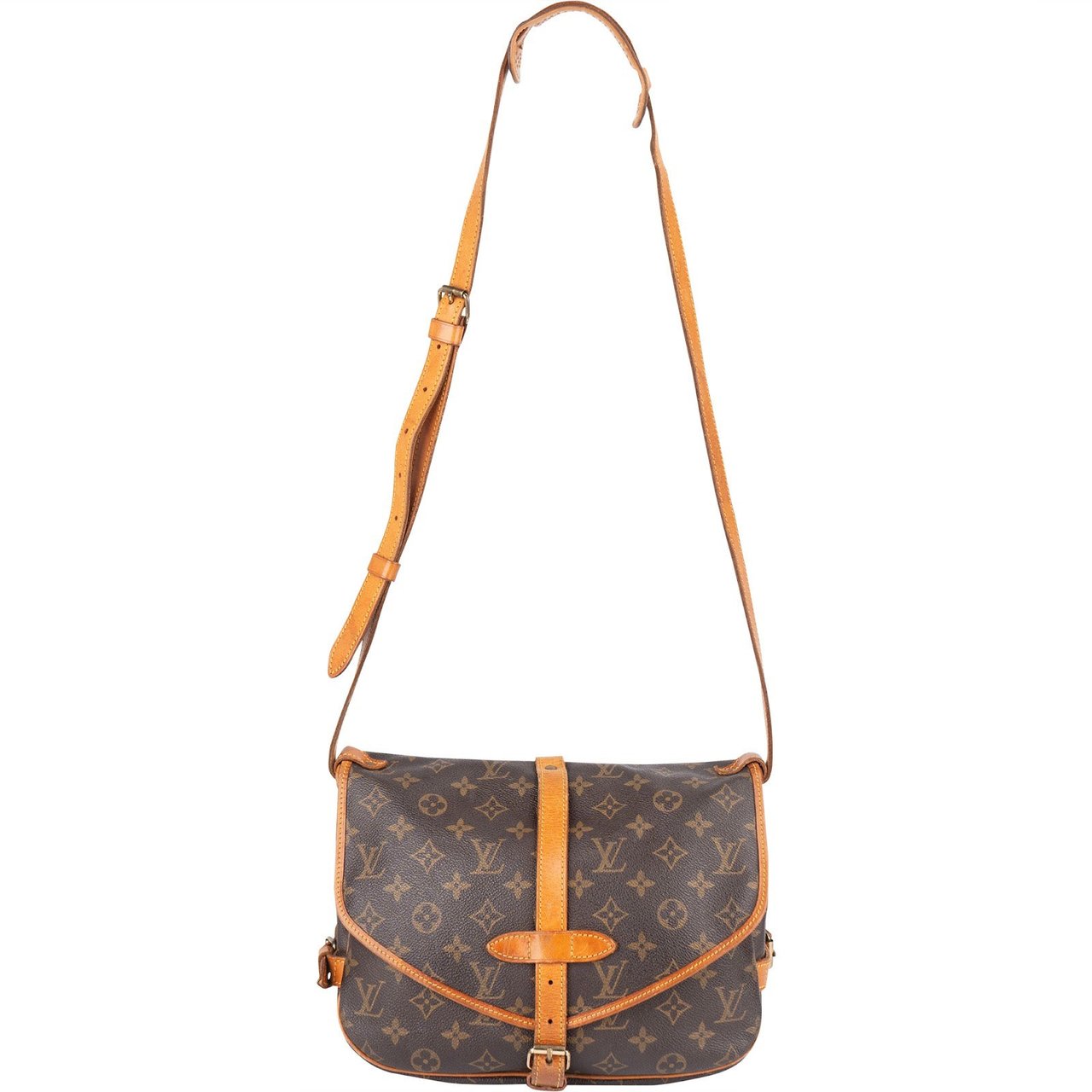 Louis Vuitton Louis Vuitton Monogram Canvas Saumur 30 Crossbody Bag Bruin