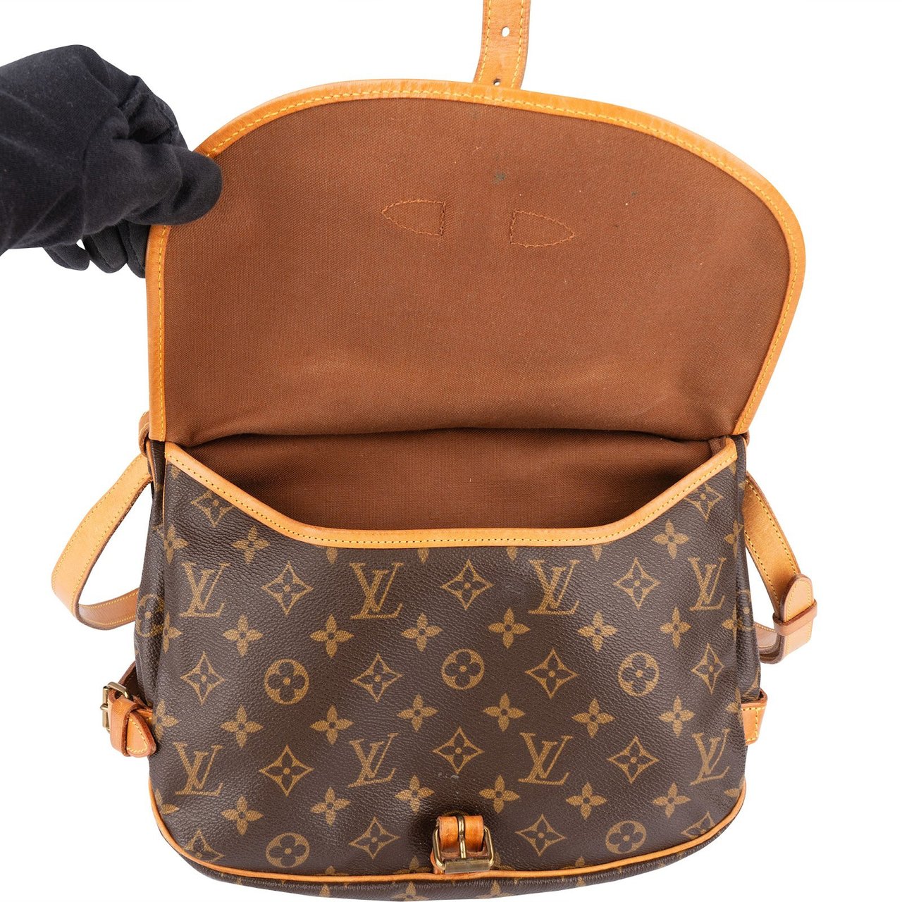 Louis Vuitton Louis Vuitton Monogram Canvas Saumur 30 Crossbody Bag Bruin