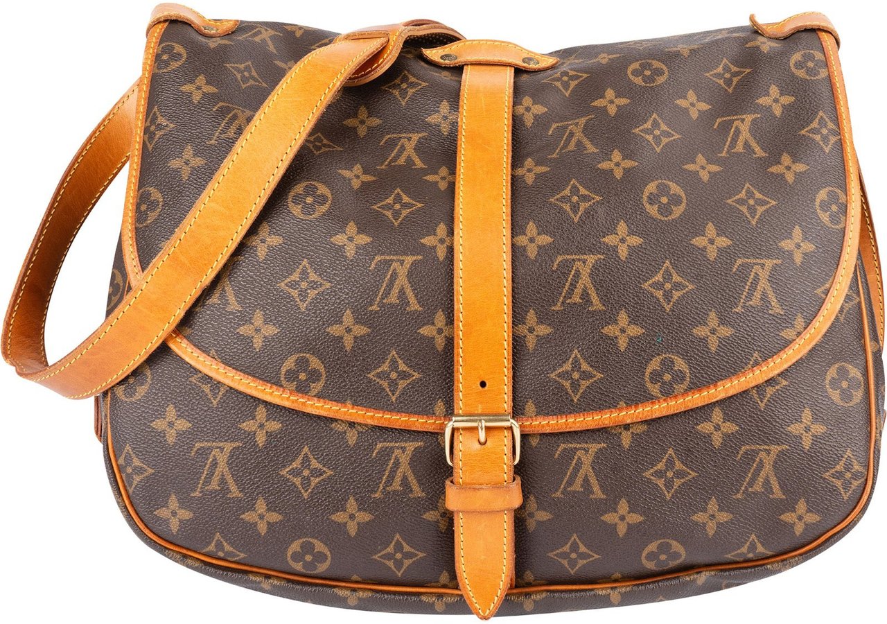 Louis Vuitton Louis Vuitton Monogram Canvas Saumur 35 Crossbody Bag Bruin