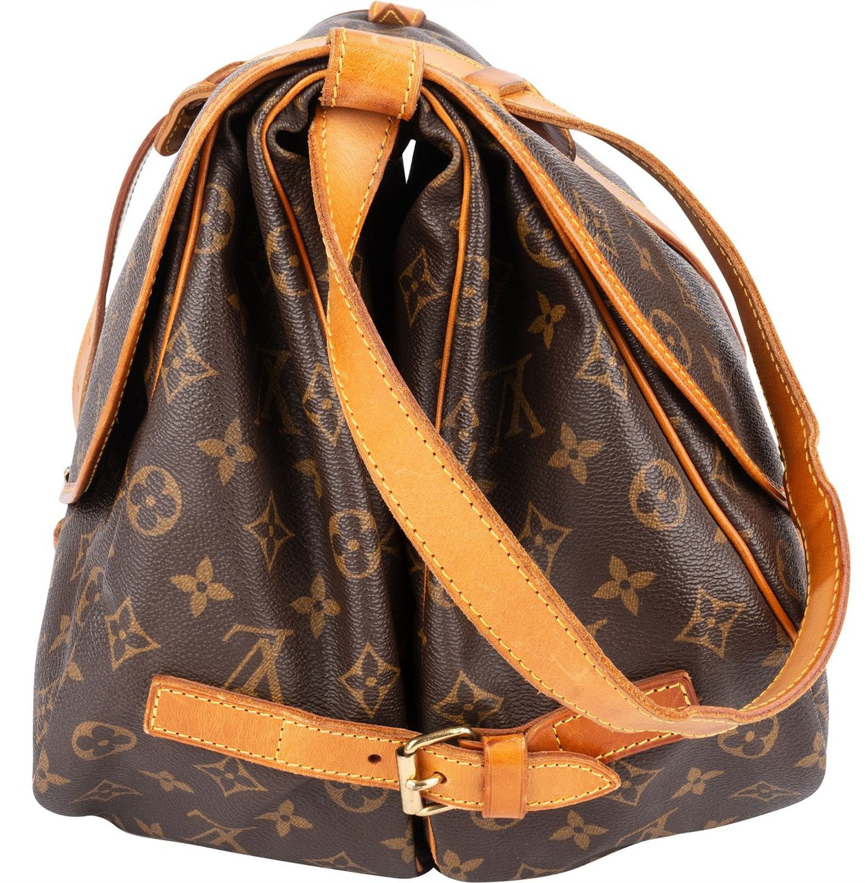 Louis Vuitton Louis Vuitton Monogram Canvas Saumur 35 Crossbody Bag Bruin